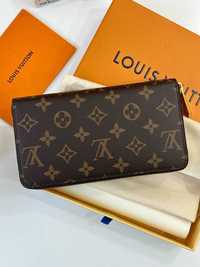 Коричневый кошелек Louis Vuitton Zippy Wallet гаманець Луи Витон