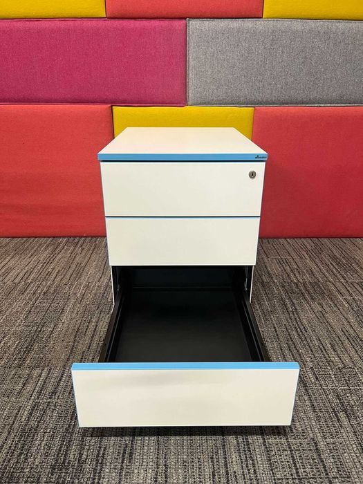 Kontenerek podbiurkowy Maro białe pomocniki biurowe 53x43x60