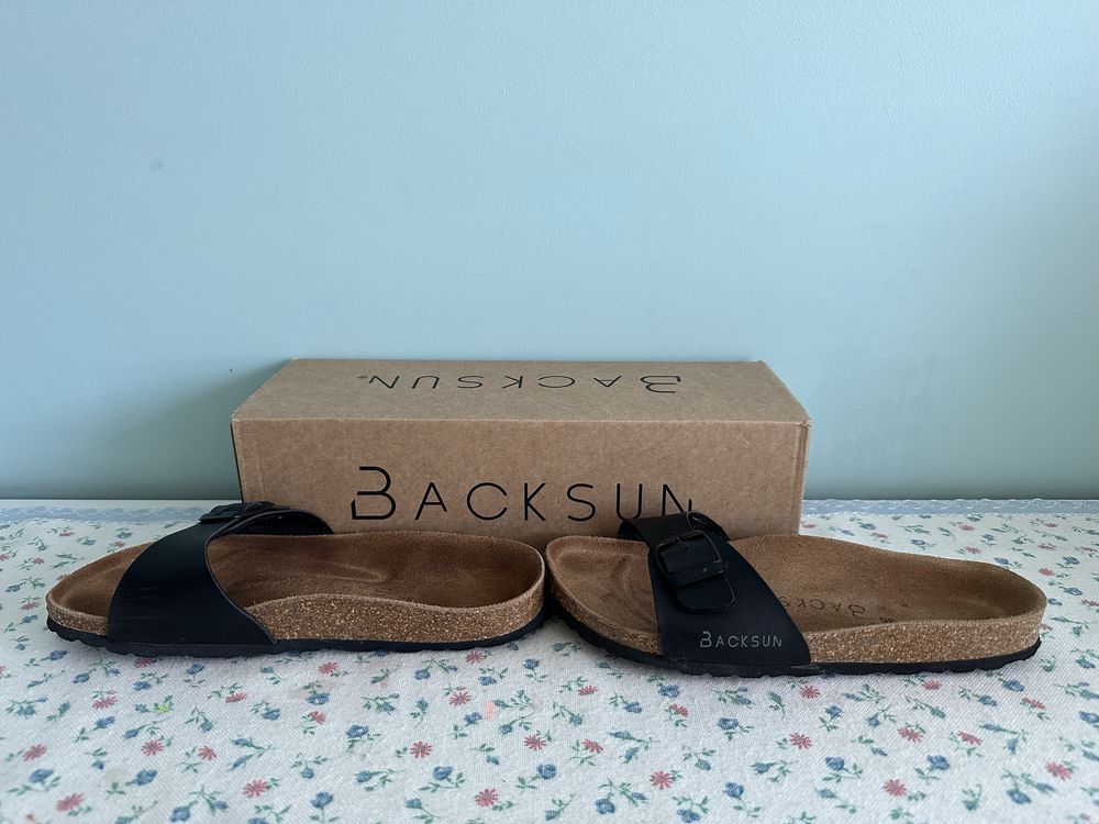 Czarne klapki Backsun 36 23cm