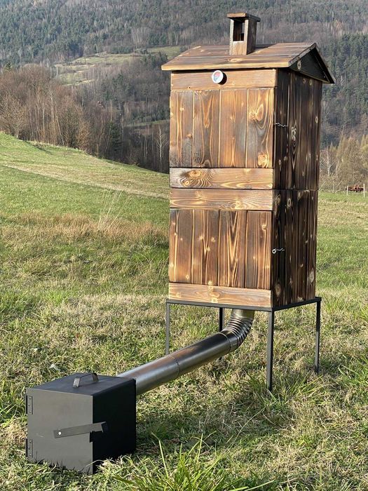 DUŻA Tradycyjna  wędzarnia  drewniana IMPREGNOWANA Cały zestaw+Gratisy