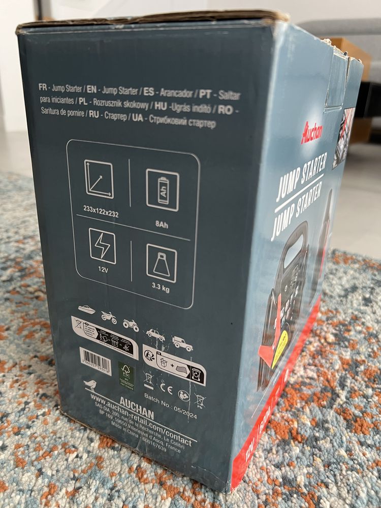 Nowy Rozrusznik/Booster/Jump Starter Auchan GM035 – 12V(z paragonem)