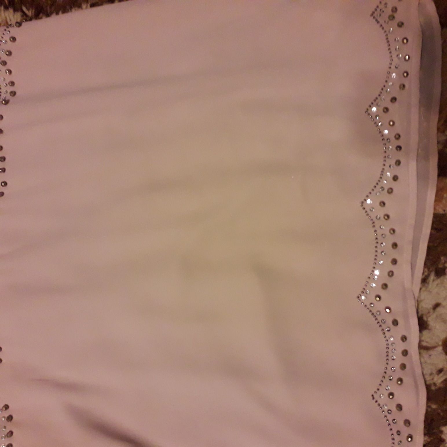 Sukienka H&M tunika dzety koraliki 42 szyfon Sylwester zwiewna