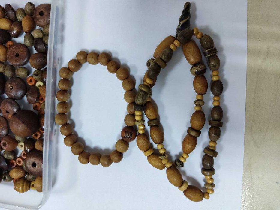 Набор для творчества создания украшений деревянные бусины дерево