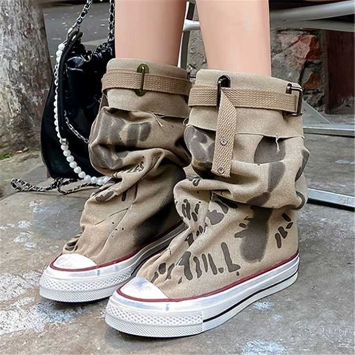 Спортивные сапожки кеди мокасины в стиле гранж