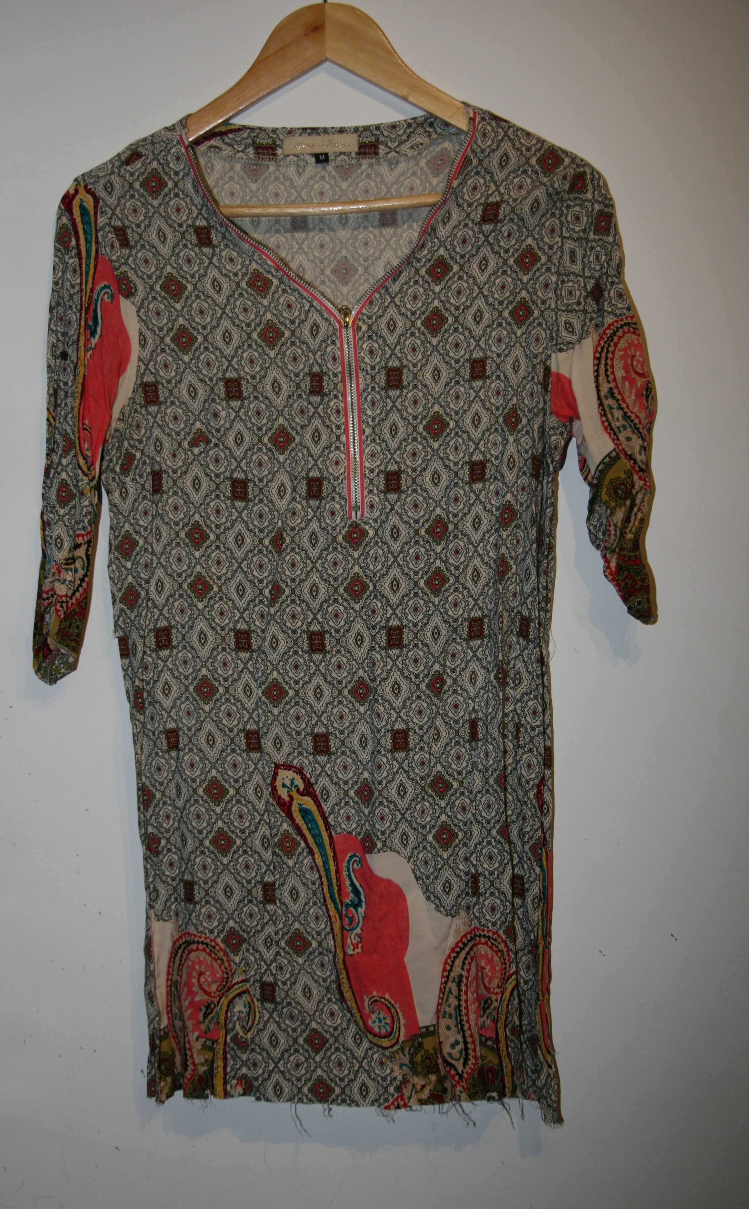 Vestido com padrão Hippie