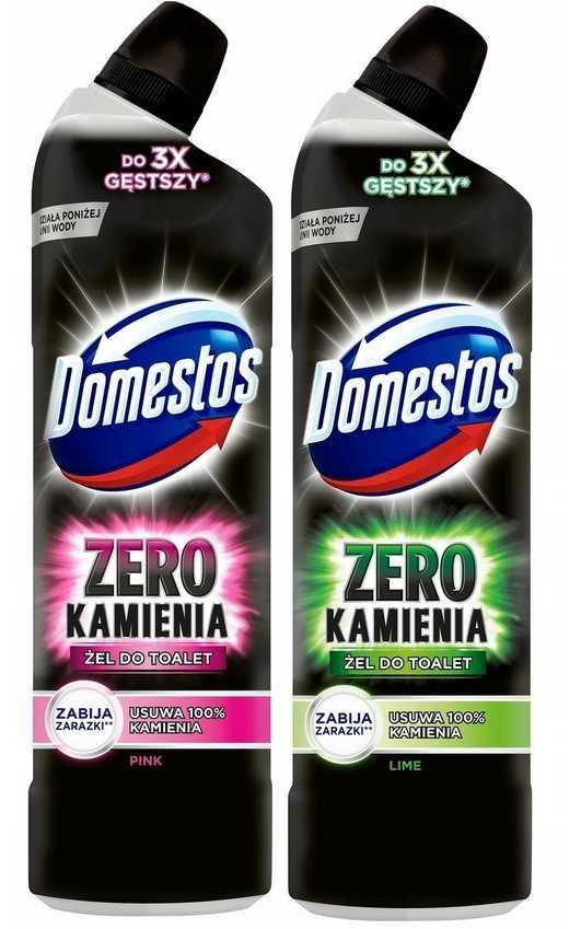 Domestos Zero Kamienia Żel do WC zestaw 2x750ml