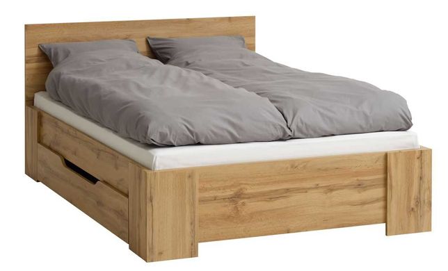Кровать, Двуспальная кровать с матрасом, Безпружинный матрас, Jusk