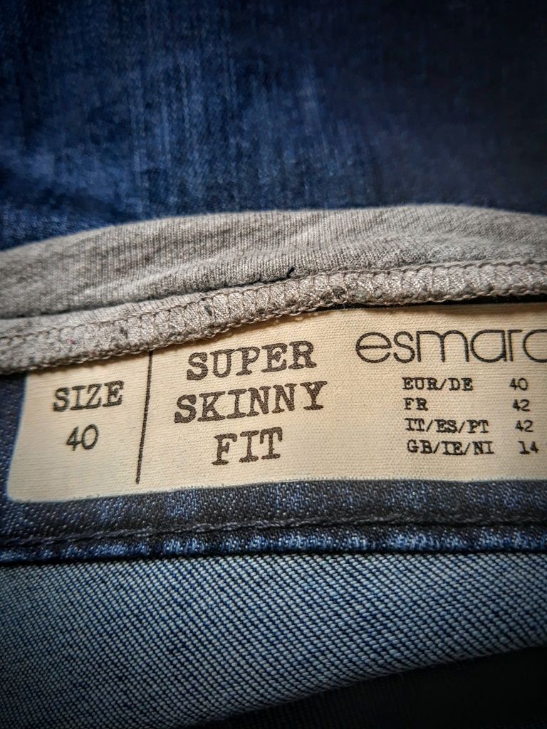 Spodnie ciążowe jeans rurki 40 L