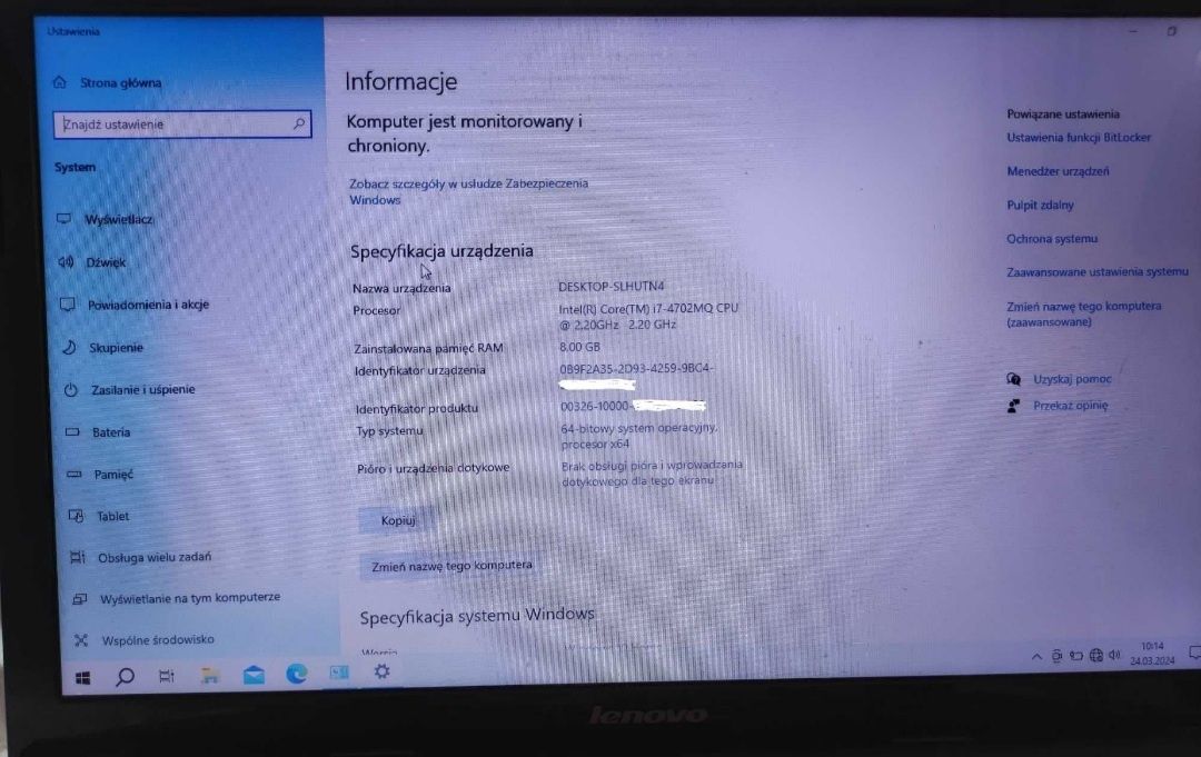 Laptop lenovo i7 radeon