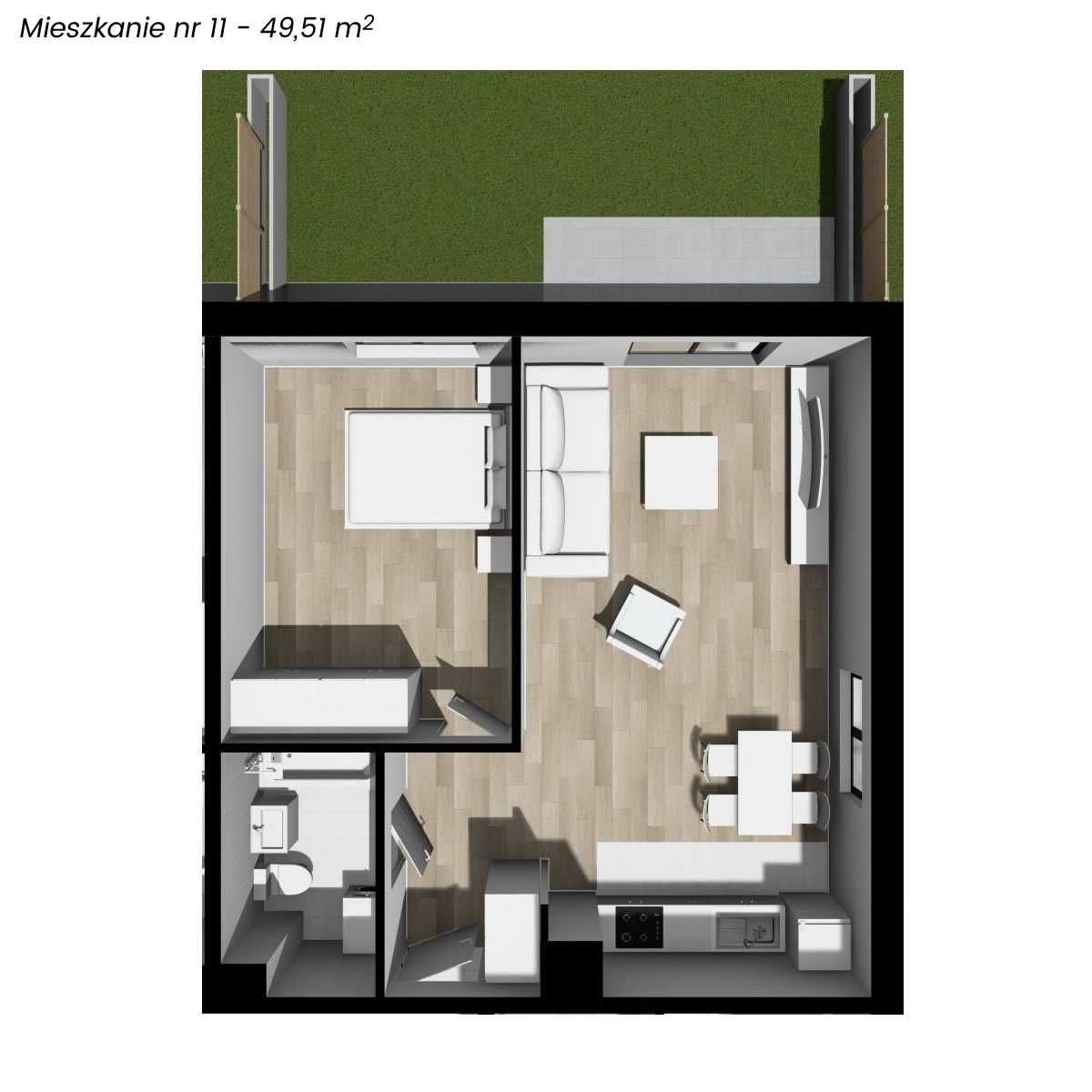 Nowe mieszkanie pow. 49,51m2 apartamentowiec Nowy Sącz, Gwardyjska 37