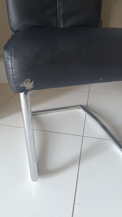 Krzesło czarne eko skóra 8 sztuk