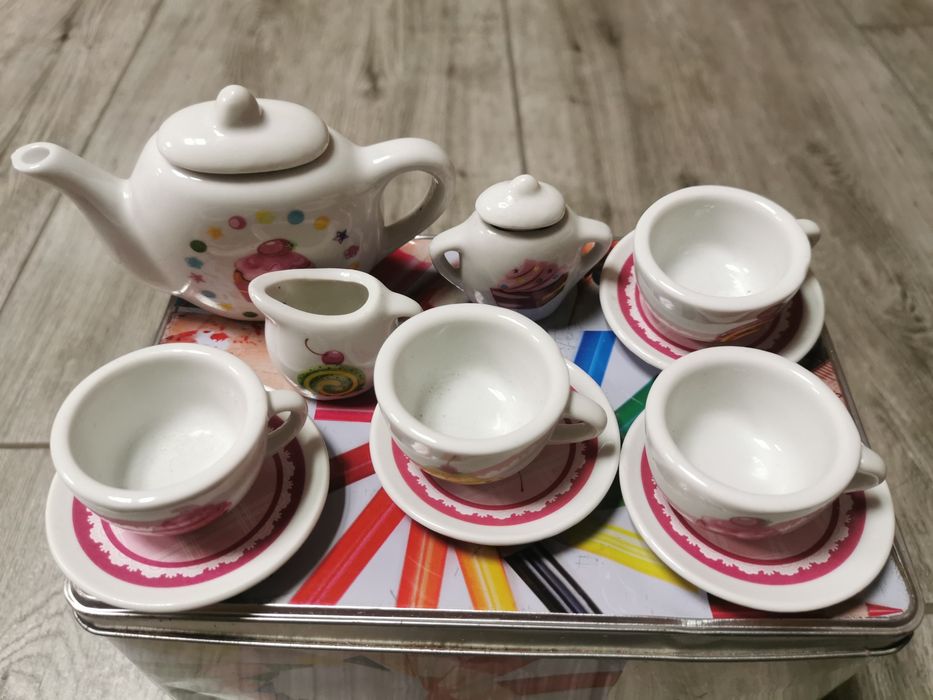 Zestaw kawowy porcelanowy mini dla dzieci