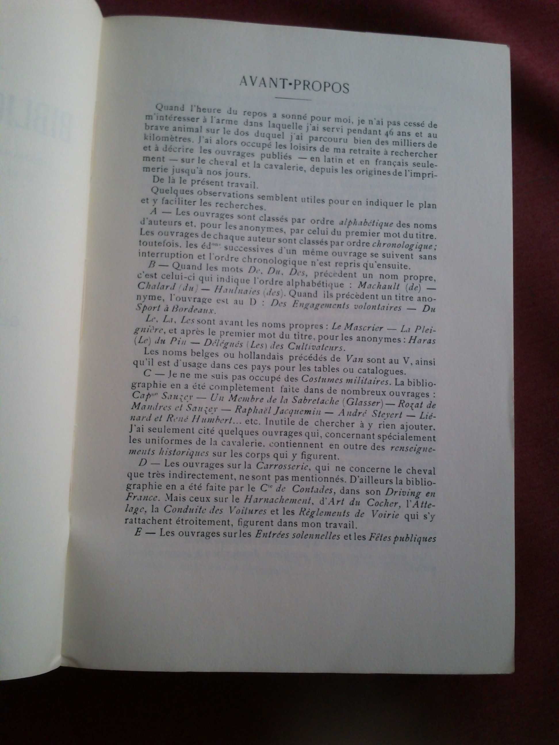 General Mennessier de la Lance-Essai de Bibliographie Hippique-1971