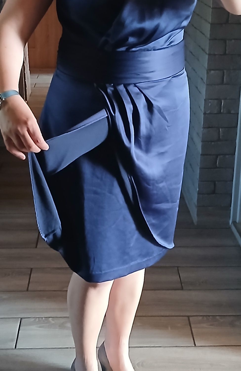 sukienka granatową h&m