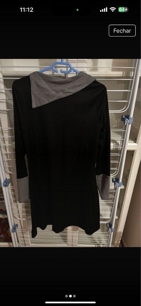 Vestido bicolor com bolsos SHEIN