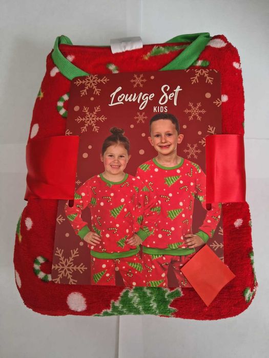 Świąteczna polarkowa piżamka CHOINKI CZERWONA 98/104 piżama polarowa