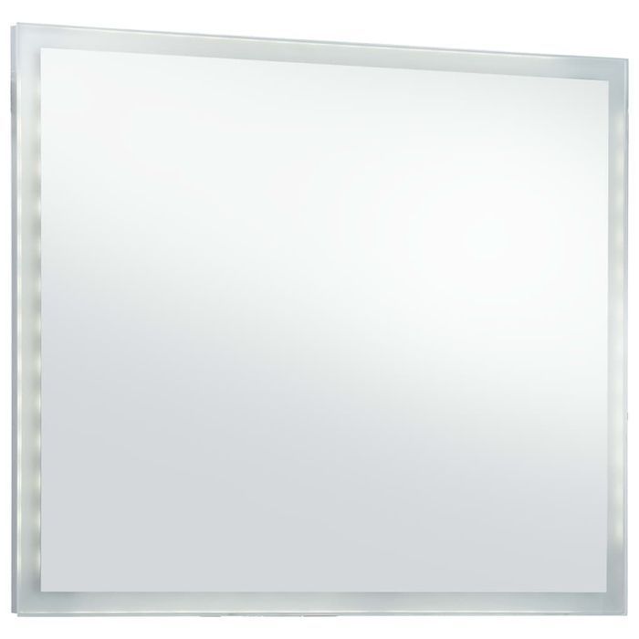 vidaXL Ścienne lustro łazienkowe z LED, 80 x 60 cm