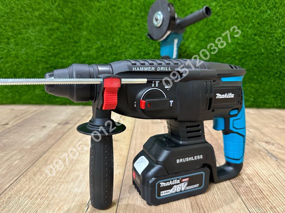 Набор 2/1 Makita Болгарка DGA504BL Перфоратор DHR202 c акб 36V 8Ah