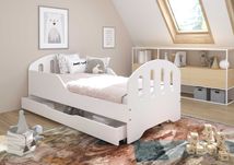 Łóżko SMILE dziecięce 160x80 +materac + szuflada ! Białe lub sonoma