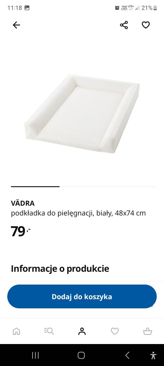 Materac na przewijak IKEA NOWY
