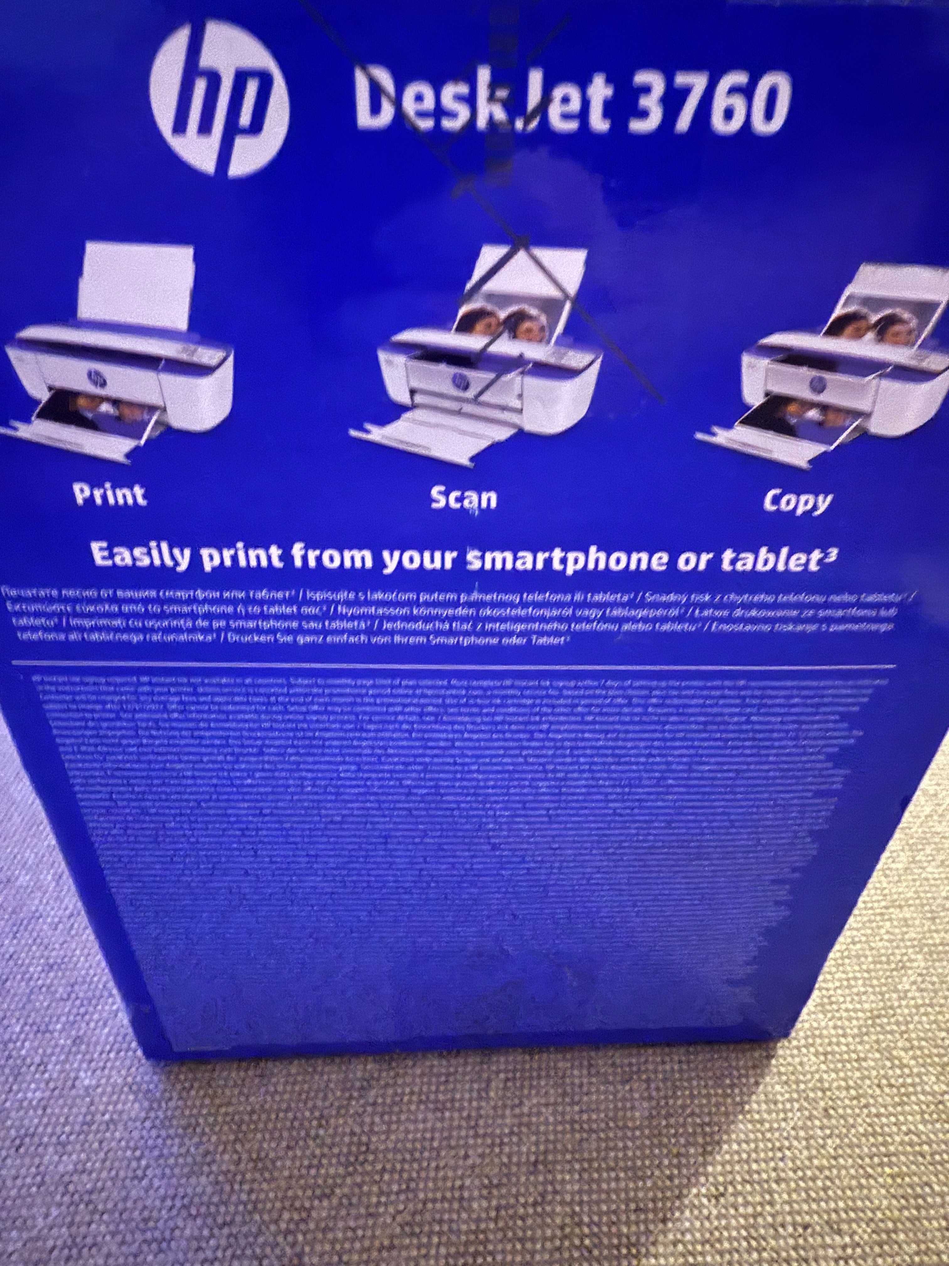 Urządzenie wielofunkcyjne HP DeskJet 3760 Druk w kolorze, Wi-Fi