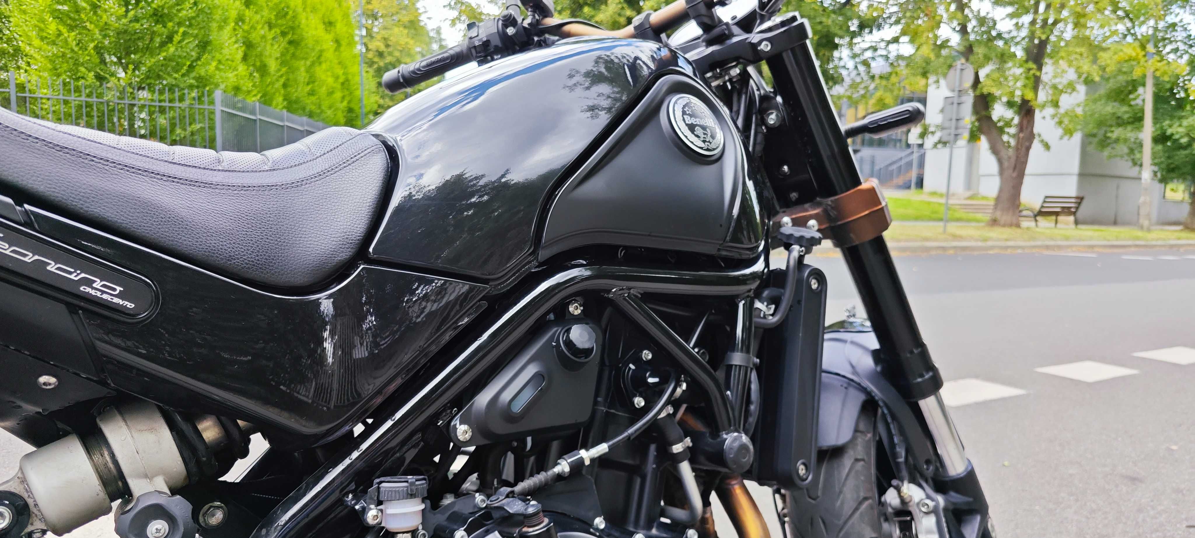 Benelli Leoncino 500, idealny, przebieg 4130, bez żadnej rysy