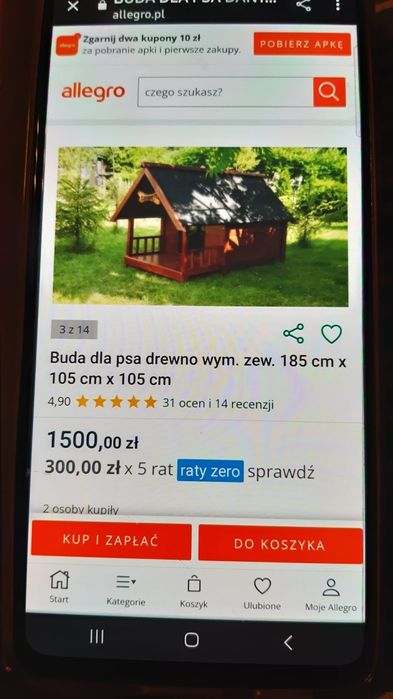 Wysokiej jakości buda dla psa z przedłużonym tarasem XL