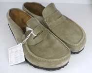 Nowe mokasyny Birkenstock Naples Wrapped Suede Leather Taupe roz. 46