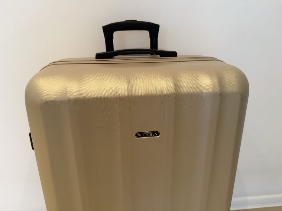 Walizka podróżna Wittchen Duża zloto czarna