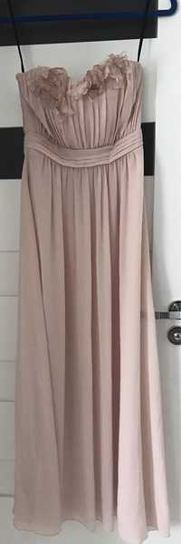 Suknia wieczorowa H&M rozmiar 34 pudrowy roz