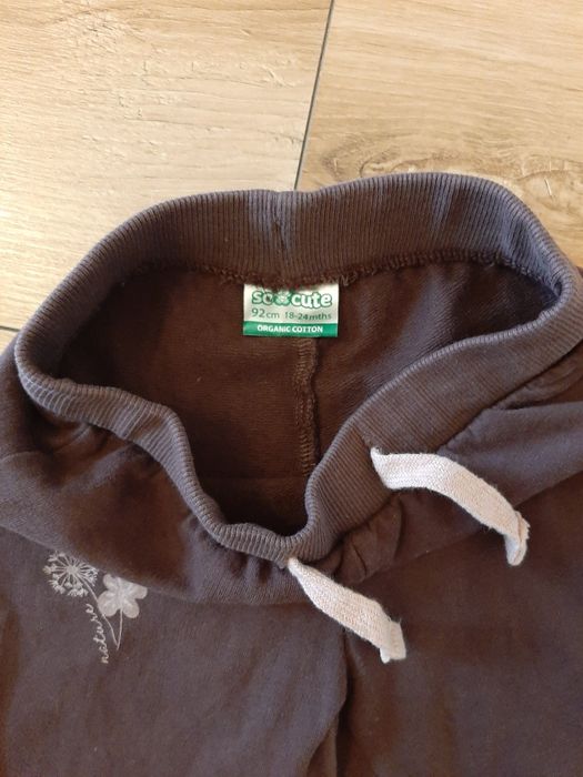 Spodnie dresowe 92 nowe bawełna organiczna