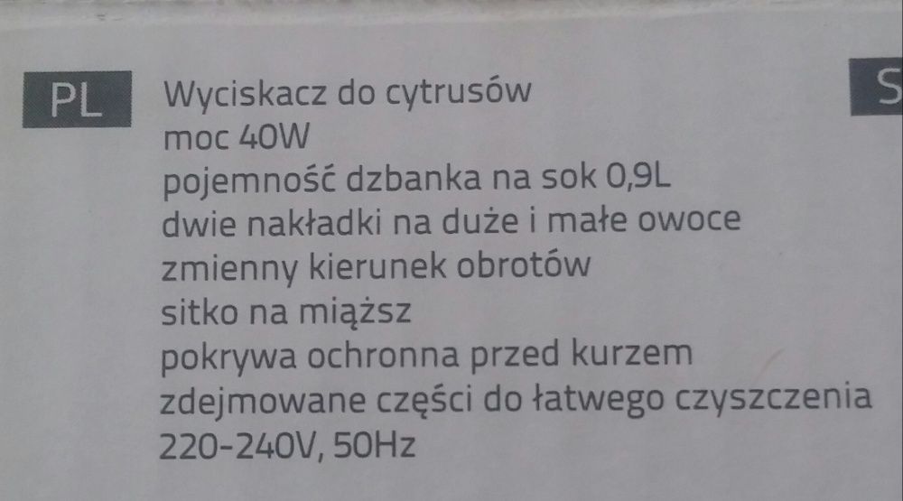 Wyciskacz do cytrusów na prąd firmy Botti