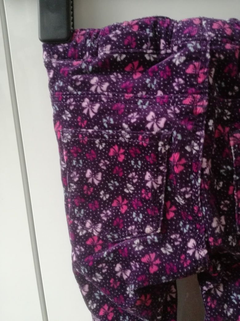 Spodnie sztruksowe, rurki h&m, roz 80