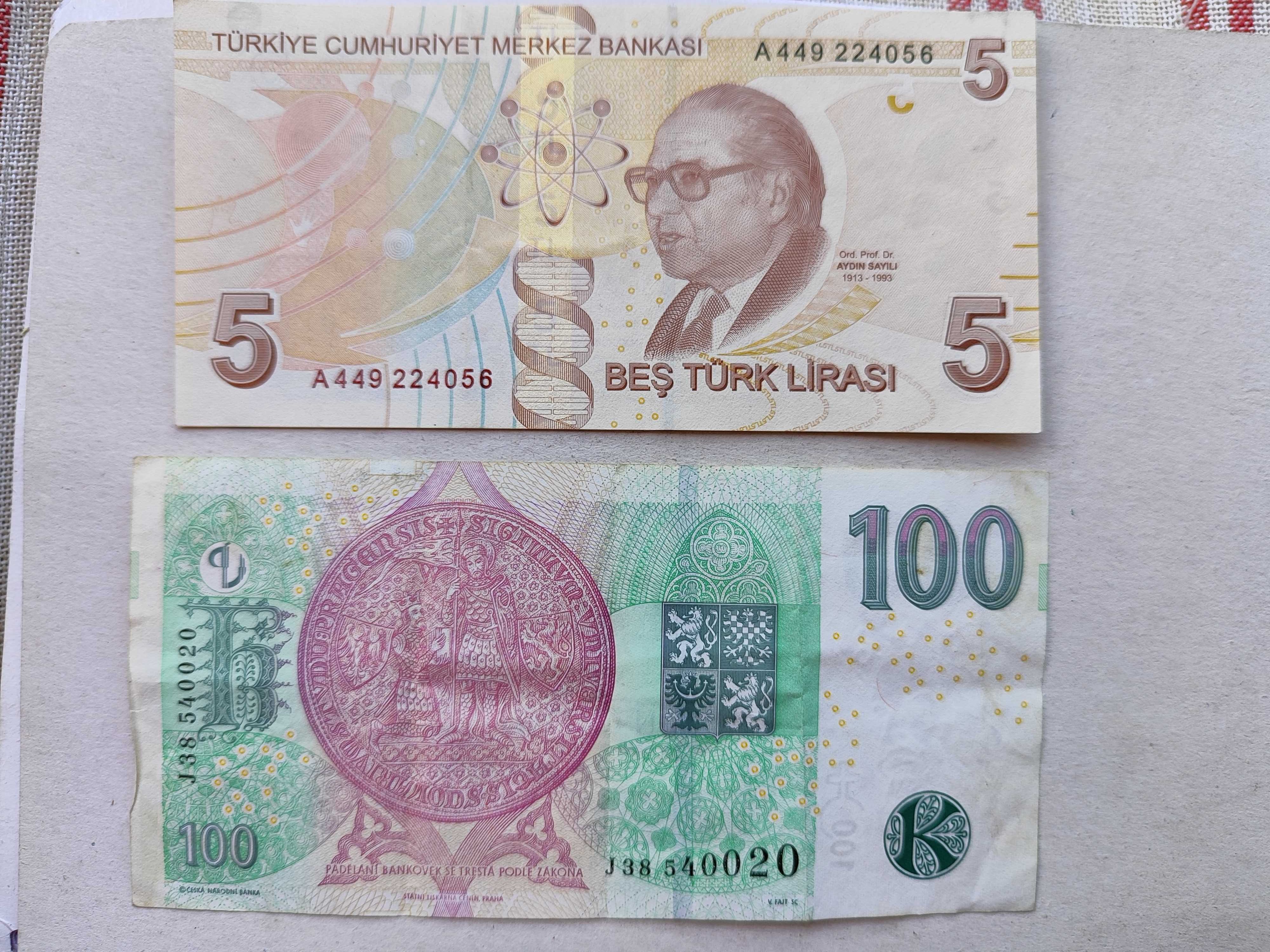 Lote de 9 notas para venda conjunta (diversos países) - envio incluído