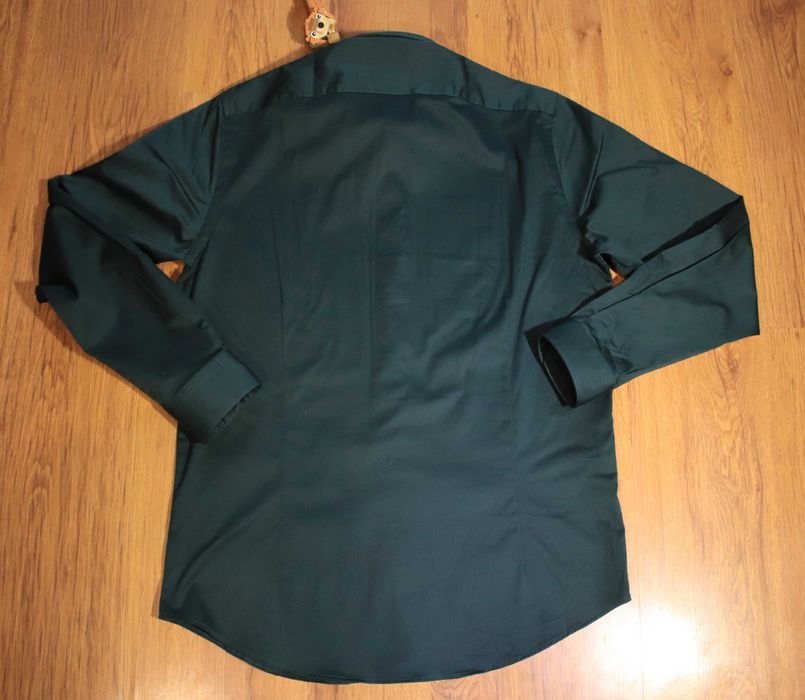 Koszula Dressmann r. L 42/42 męska zielona dł rękaw elegancka