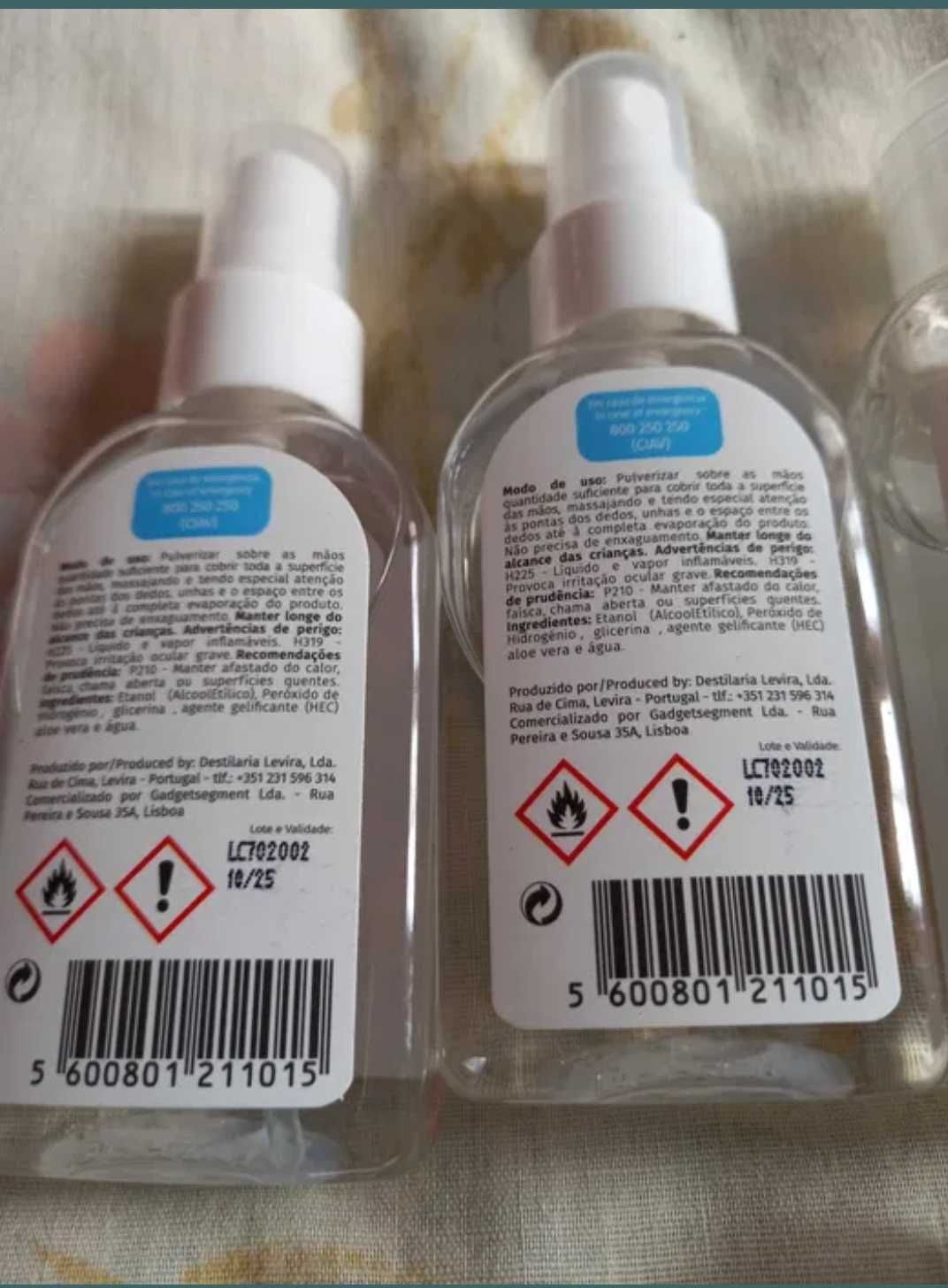 Álcool-Gel para desinfectar as mãos - 7 fraquinhos