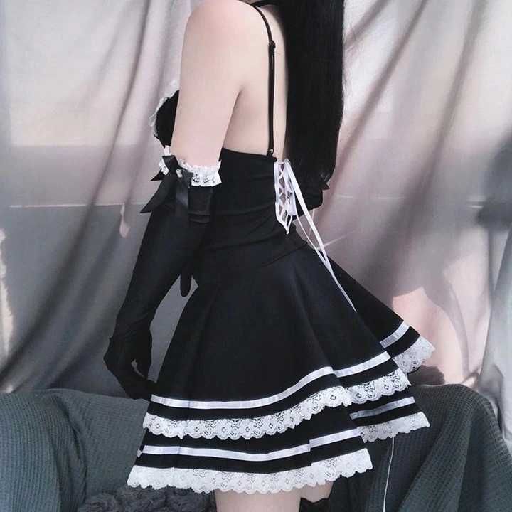 Lolitta maid sukienka pokojówka anime kawaii