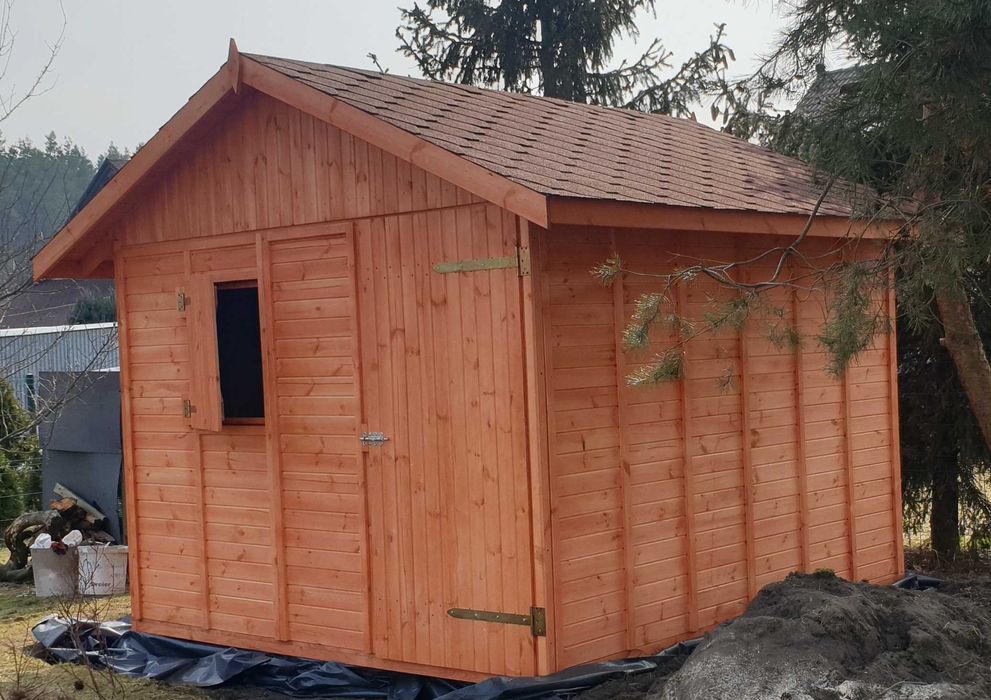 Domek drewniany ogrodowy narzędziowy drewutnia altana na ROD 300x300cm