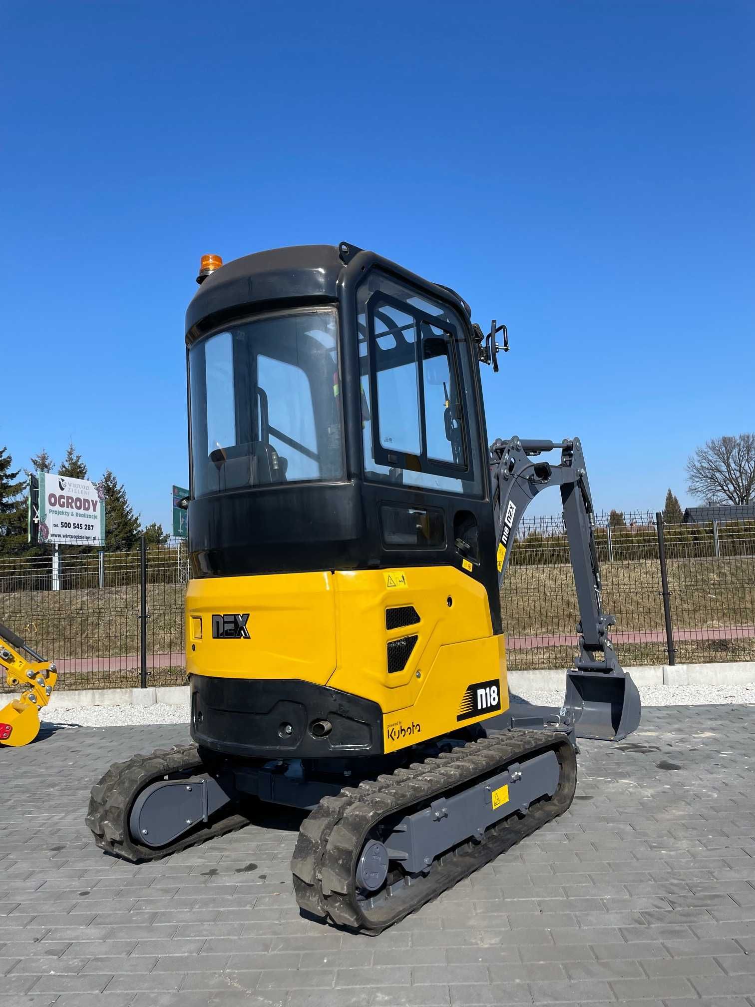 NEX N18 silnik KUBOTA minikoparka 3 łyżki szybko i złącze hydrauliczne