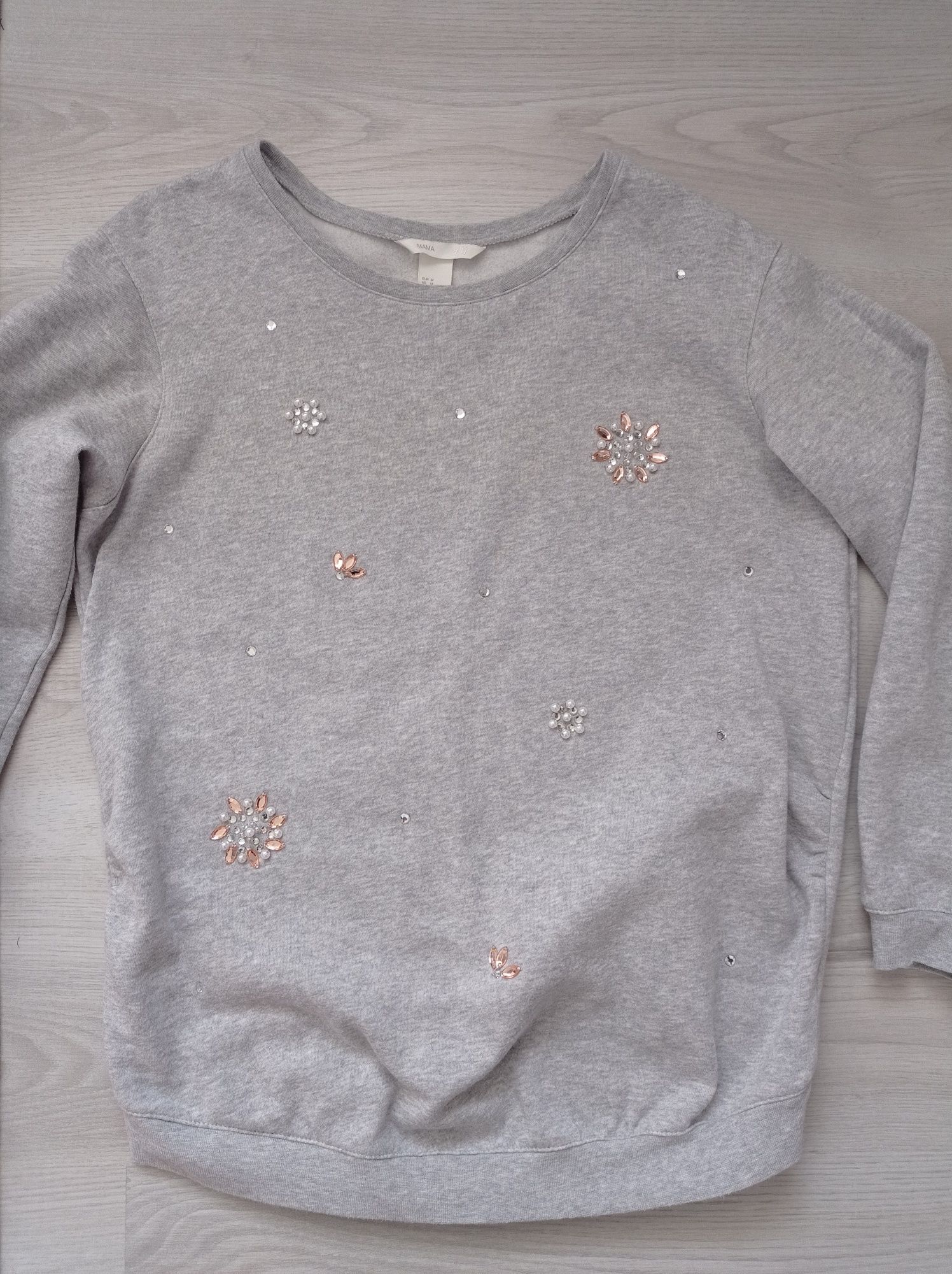 H&M Mama bluza ciążowa perełki dżety 38 M