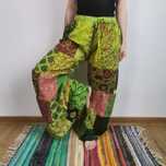 Spodnie Palazzo - Patchwork - Zielone Tony - Indie