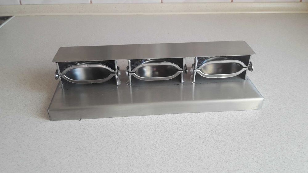 pierogarka 3 pozycyjna, stalowa do ręcznego klejenia pierogów