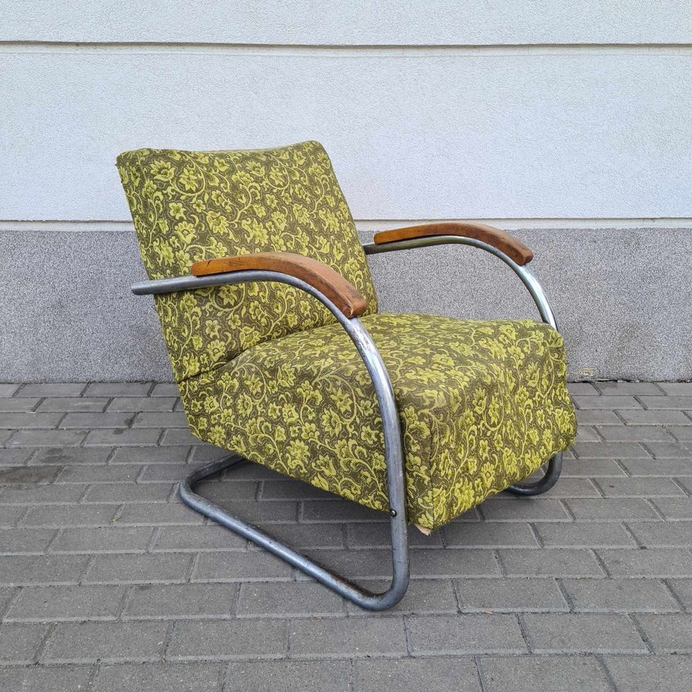 Fotel bauhaus lata 30-te 40-te zadziele Fabryka Mebli Stalowych Wschód