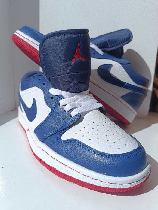 Кросівки чоловічі Nike Air Jordan 1 Low Джордани синьо-білі 41-45