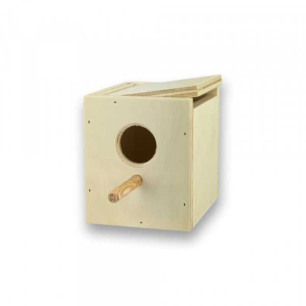 Ninho em Madeira para Exóticos – 12 x 10 x 12 cm