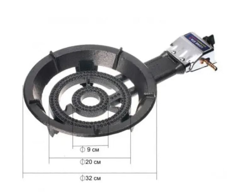 Чугунная газовая плита 14кВт “Lone Star”с пьезоподжигом