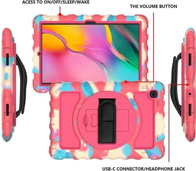 Etui do Tablet Samsung Galaxy Tab 8.0" z Paskiem na Ramię Różowe