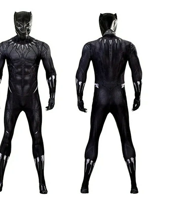 Fato e Máscara Pantera Negra Black Panther Adulto