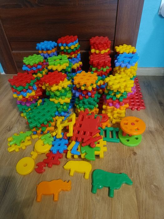 Klocki wafle 250 sztuk + 2 podstawki