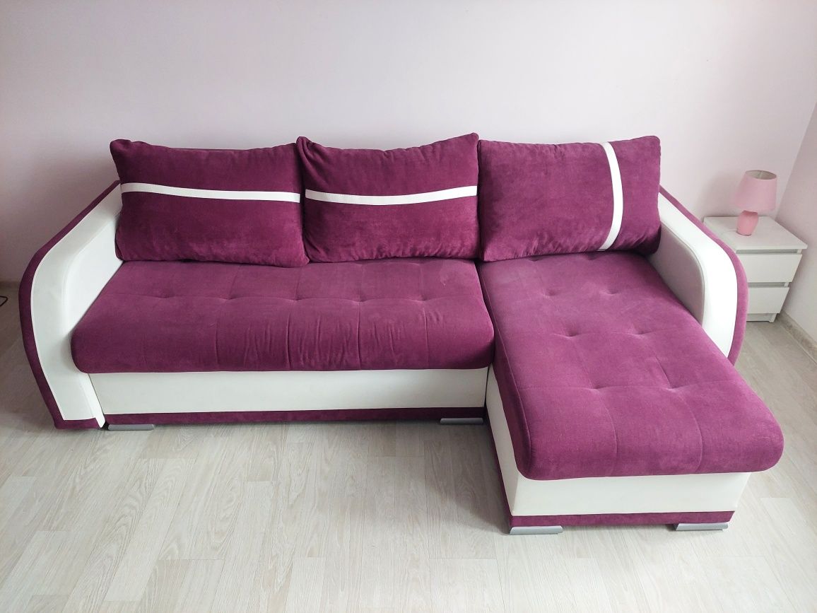 Narożnik rozkładany 230cm dwa pojemniki